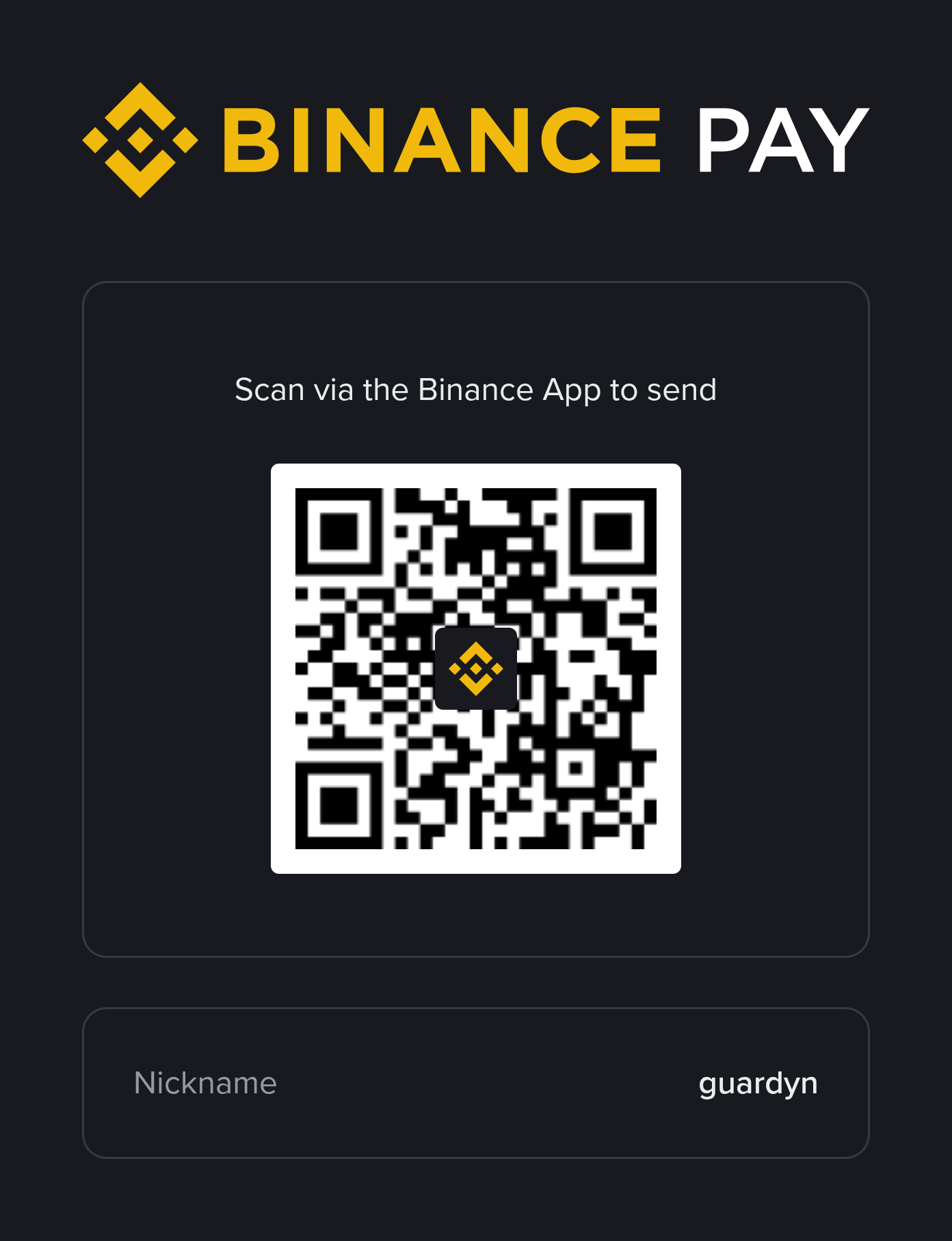 Binance Pay QR Code